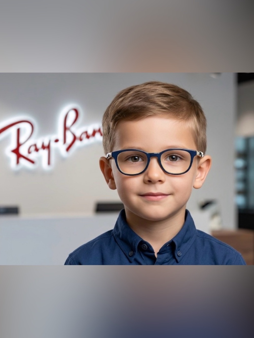 Authentic Ray-Ban Jr. Boys signature designer prescription eyeglasses frames